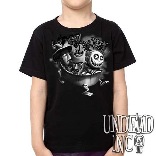 Nightmare Before Christmas Lock Shock Barrel Trick Or Treat Black Grey - Kids Unisex Girls And Boys T Shirt Clothing 3 Nightmare Before Christmas Lock Shock Barrel Trick Or Treat Black Grey - Kids Unisex Girls And Boys T Shirt Clothing