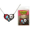 Nightmare Before Christmas Jack And Sally Halloween Heart STAINLESS STEEL Necklace -Cheap Men's T-Shirt Store 869z1 49719.1662694454