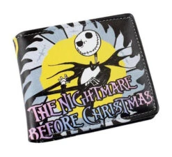 Nightmare Before Christmas Jack Skellington Moonlight Stripe PU Leather Bifold Wallet