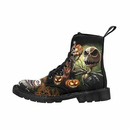 Nightmare Before Christmas Pumpkin King LADIES Martin Boots 4 Nightmare Before Christmas Pumpkin King LADIES Martin Boots - Image 2