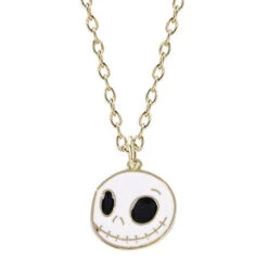 Nightmare Before Christmas Jack Skellington Gold Necklace