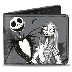 Nightmare Before Christmas Jack Sally & Zero Pu Leather Bi-Fold Wallet