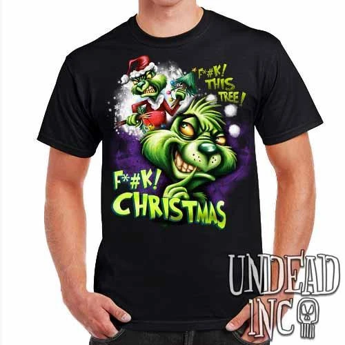 "F*#K Christmas" Grinch - Mens T Shirt 3 "F*#K Christmas" Grinch - Mens T Shirt