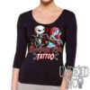 Jack And Sally Halloween Town Tattoo Nightmare Before Christmas - Ladies 3/4 Long Sleeve Tee -Cheap Men's T-Shirt Store halloweentattoolls 72666.1662740906