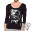Nightmare Before Christmas Pumpkin King Jack Black & Grey - Ladies 3/4 Long Sleeve Tee 1 Nightmare Before Christmas Pumpkin King Jack Black & Grey - Ladies 3/4 Long Sleeve Tee -Cheap Men's T-Shirt Store jACKpumpklls 38616.1662739725