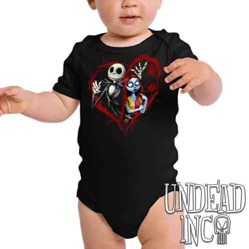 Nightmare Before Christmas Jack And Sally - Infant Onesie Romper 3 Nightmare Before Christmas Jack And Sally - Infant Onesie Romper