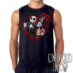 Nightmare Before Christmas Jack And Sally Mens Sleeveless Shirt