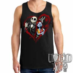 Nightmare Before Christmas Jack And Sally - Mens Tank Singlet