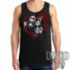 Nightmare Before Christmas Jack And Sally Black & Grey Mens Tank Singlet -Cheap Men's T-Shirt Store jack sally black 08963.1662707530