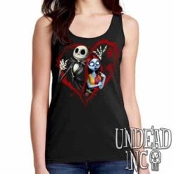 Nightmare Before Christmas Jack And Sally - Ladies Singlet Tank