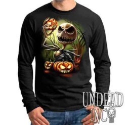 Nightmare Before Christmas Pumpkin King Jack - Mens Long Sleeve Tee