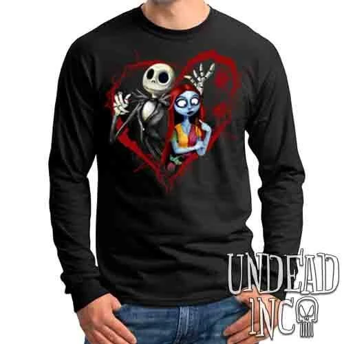 Nightmare Before Christmas Jack And Sally - Mens Long Sleeve Tee 3 Nightmare Before Christmas Jack And Sally - Mens Long Sleeve Tee