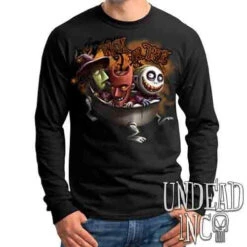 Nightmare Before Christmas Lock Shock Barrel Trick Or Treat - Mens Long Sleeve Tee
