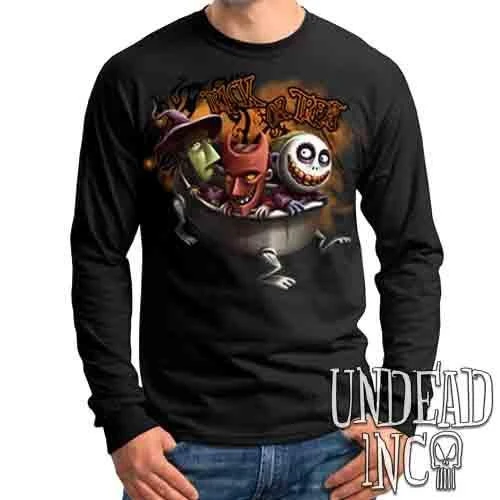 Nightmare Before Christmas Lock Shock Barrel Trick Or Treat - Mens Long Sleeve Tee 3 Nightmare Before Christmas Lock Shock Barrel Trick Or Treat - Mens Long Sleeve Tee