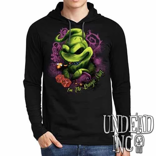 Nightmare Before Christmas Oogie Boogie - Mens Long Sleeve Hooded Shirt 3 Nightmare Before Christmas Oogie Boogie - Mens Long Sleeve Hooded Shirt
