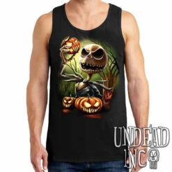 Nightmare Before Christmas Pumpkin King Jack - Mens Tank Singlet