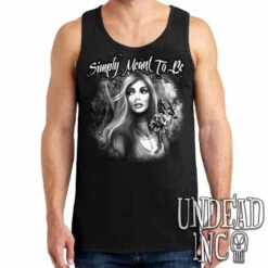 Simply Meant To Be Sally - Nightmare Before Christmas Black Grey Mens Tank Singlet