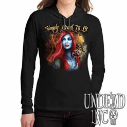 Simply Meant To Be Sally Nightmare Before Christmas Ladies Long Sleeve Hooded Shirt