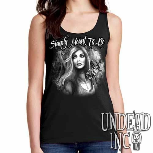 Simply Meant To Be Sally - Nightmare Before Christmas - Ladies Singlet Tank Black Grey 3 Simply Meant To Be Sally - Nightmare Before Christmas - Ladies Singlet Tank Black Grey