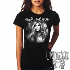 Simply Meant To Be Sally - Nightmare Before Christmas - Ladies T Shirt Black Grey