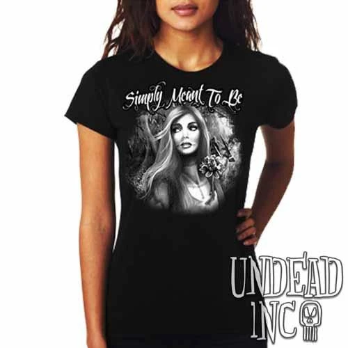 Simply Meant To Be Sally - Nightmare Before Christmas - Ladies T Shirt Black Grey 3 Simply Meant To Be Sally - Nightmare Before Christmas - Ladies T Shirt Black Grey