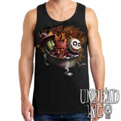 Nightmare Before Christmas Lock Shock Barrel Trick Or Treat - Mens Tank Singlet