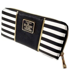 Nightmare Before Christmas Jack & Sally Metal Heart Striped Long Line Wallet -Cheap Men's T-Shirt Store utrf76r 71568.1662772270