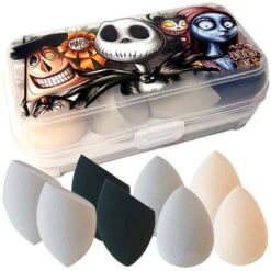Nightmare Before Christmas Halloween Town Undead Inc Makeup Beauty Sponge Set